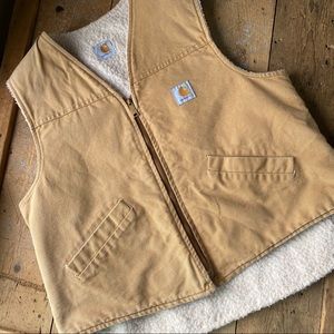 Vintage Carhartt Sherpa lined Duck Vest